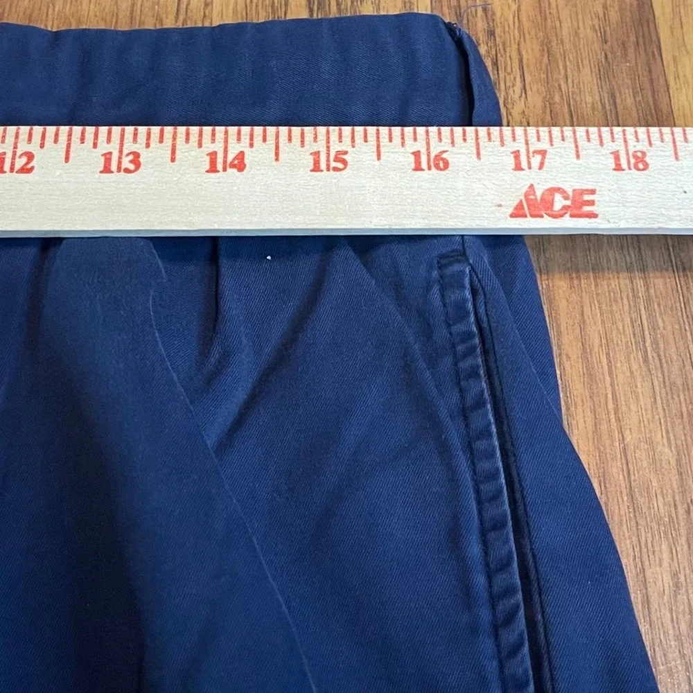 Polo Ralph Lauren Golf Mens 34 Fairway Shorts Navy Blue Pleated Cotton Twill